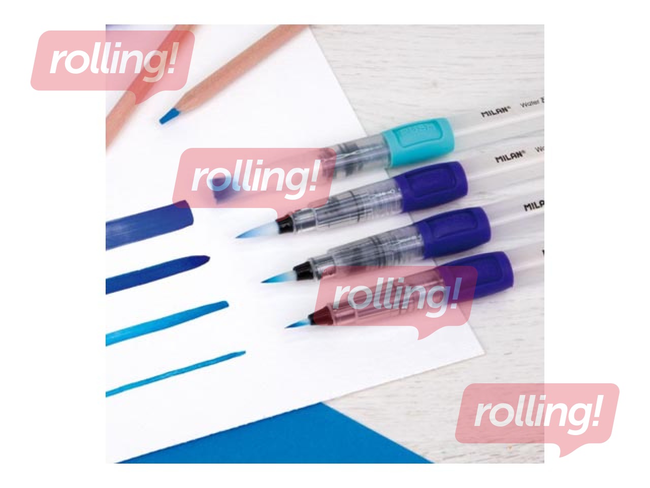 Otiņu komplekts Milan, akvareļiem, uzpildāmas