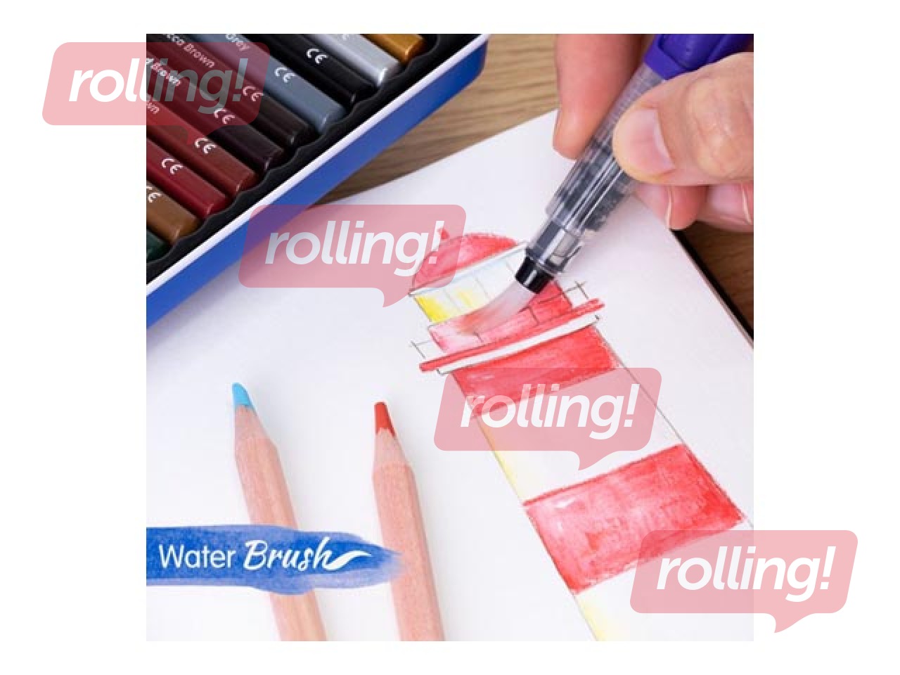 Otiņu komplekts Milan, akvareļiem, uzpildāmas