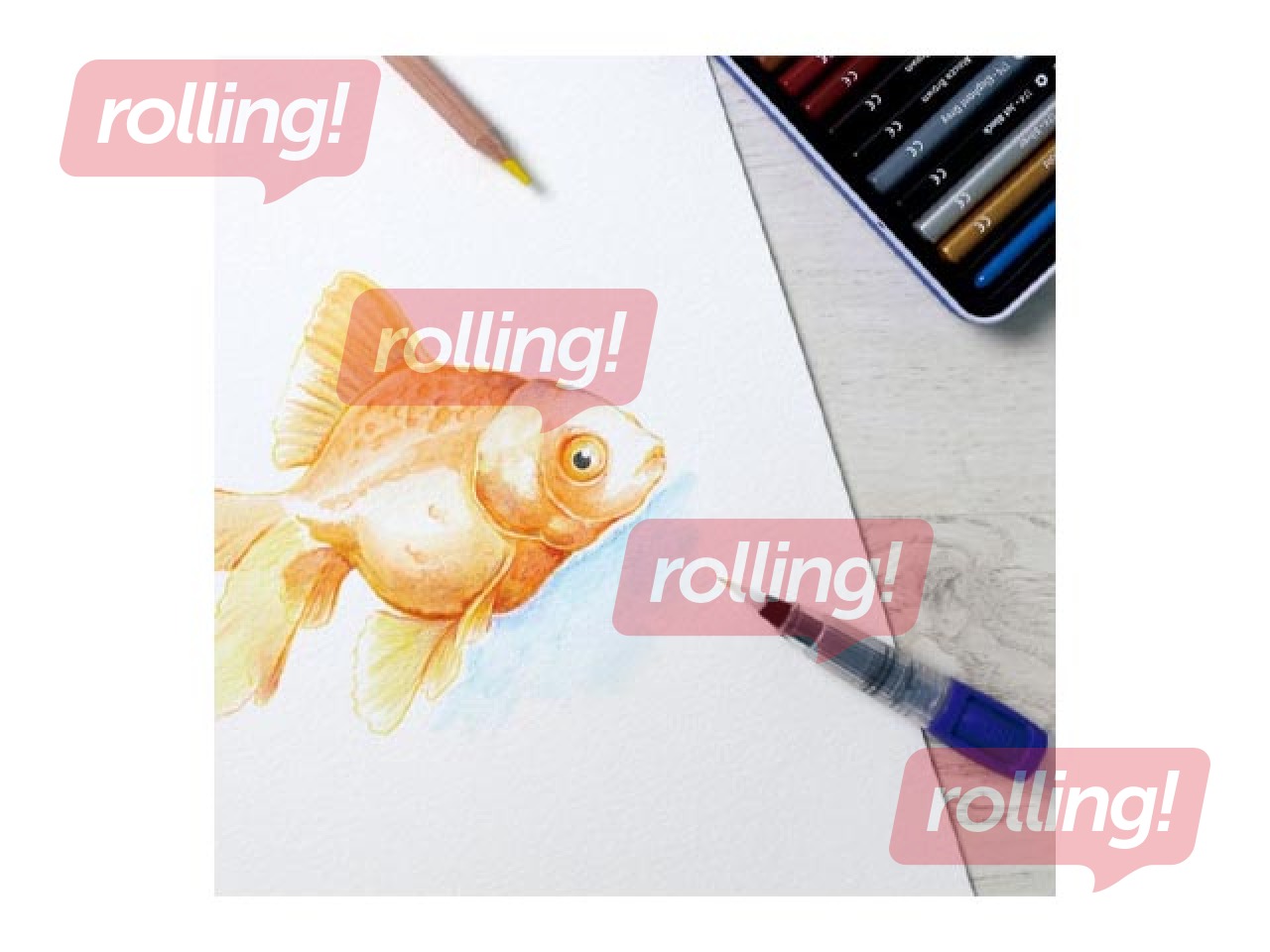 Otiņu komplekts Milan, akvareļiem, uzpildāmas