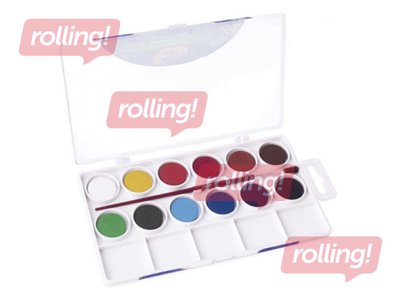 Akvareļkrāsas Jovi, 12 krāsas, ar otiņu