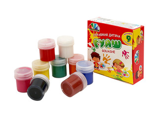 Guaša krāsas Gamma, 9 krāsas