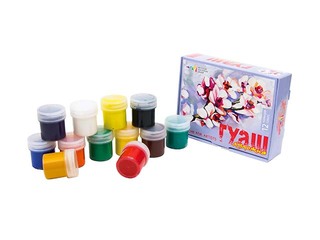 Gouache colors artistic Gamma, 12 colors