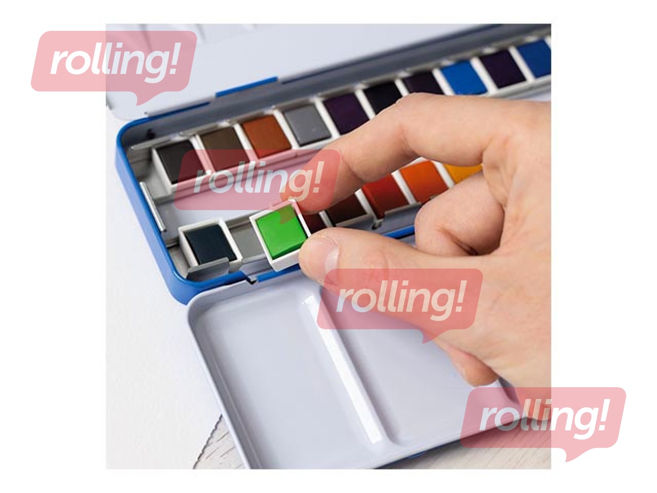 Akvareļkrāsas Milan, 24 krāsas, metāla kastītē