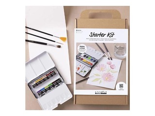 Akvareļkrāsas Creativ Company, metāla kastītē, komplekts, 12 krāsas