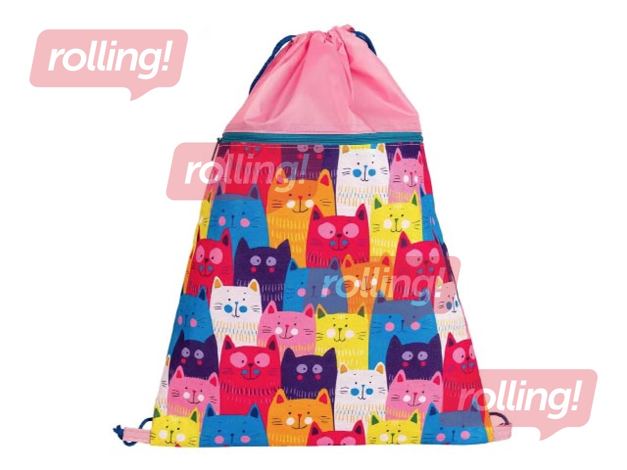 Shoe bag with pocket Kittens