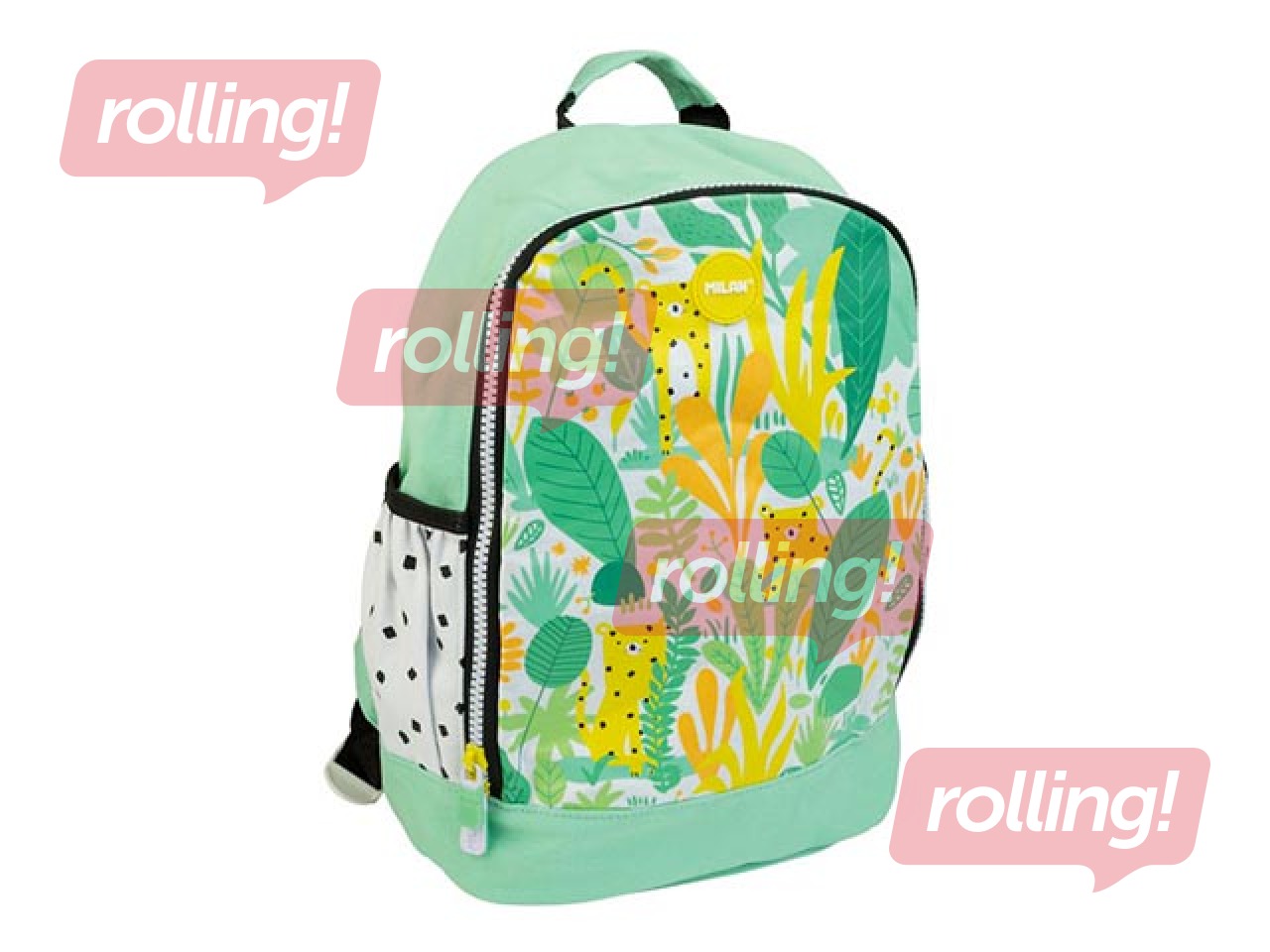 Mugursoma Milan Hide & Seek, zaļa ar dzeltenu