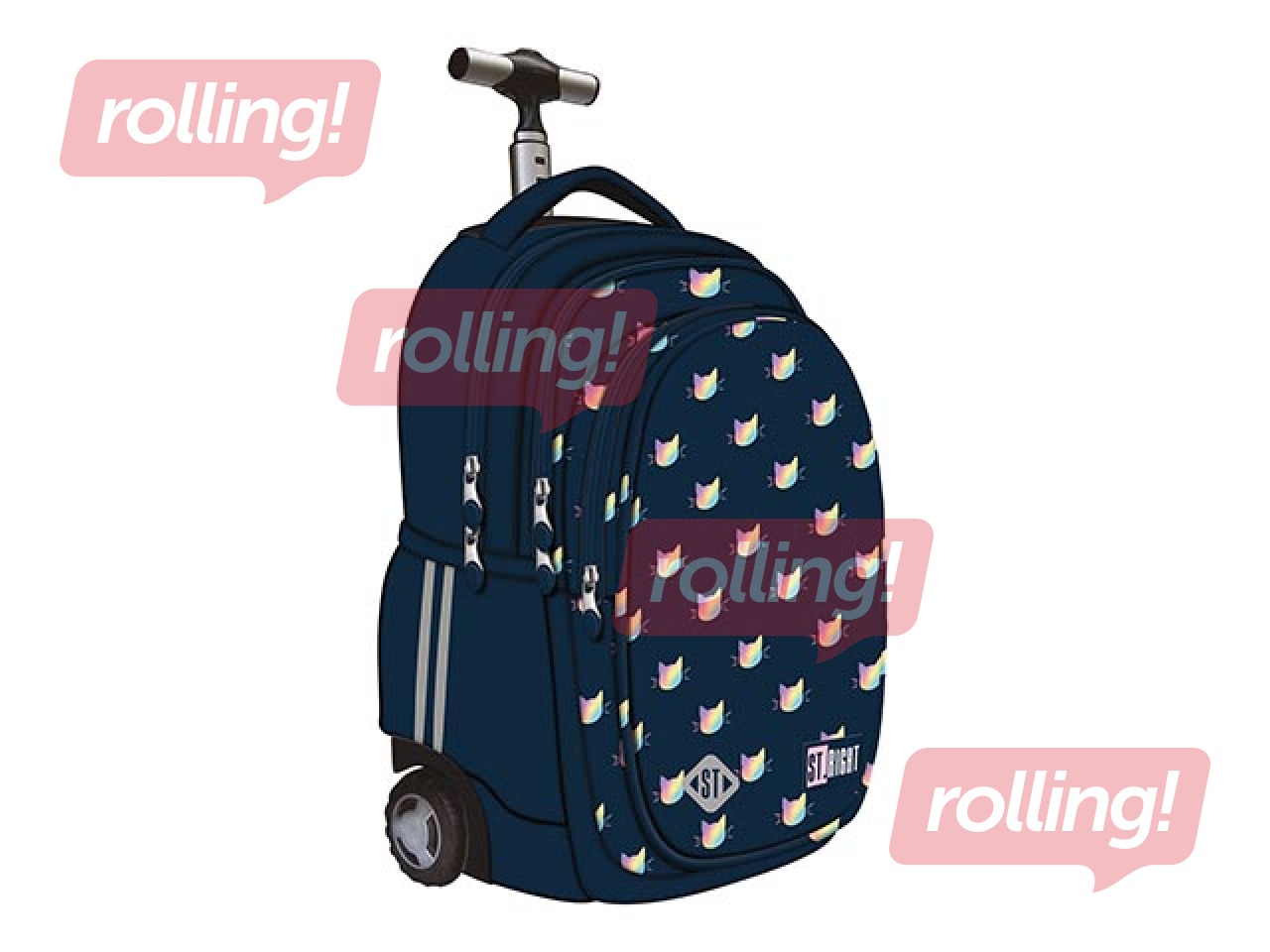 Trolley backpack St.Right Rainbow Cats, 26 L
