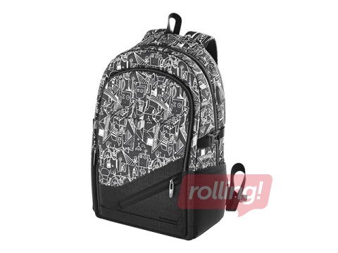 SALE Seljakott ErichKrause CityLine, must / valge