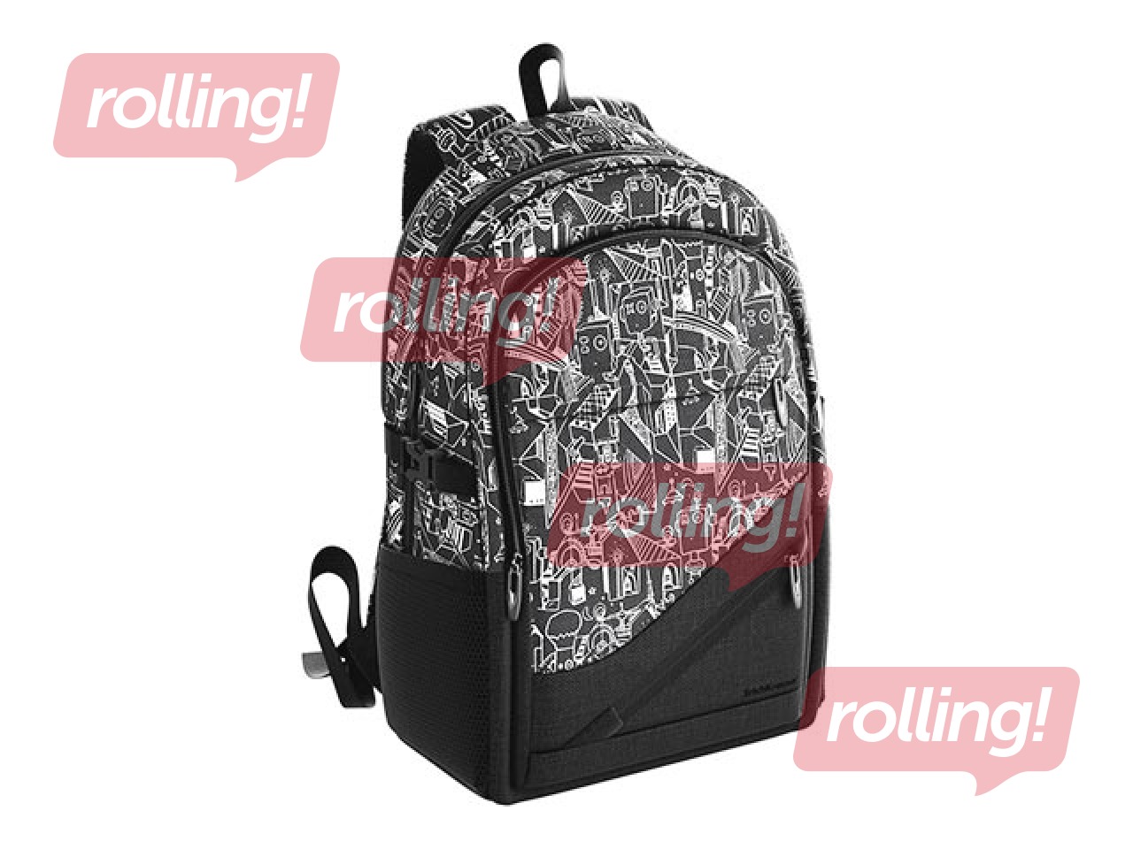 SALE Seljakott ErichKrause CityLine, must / valge