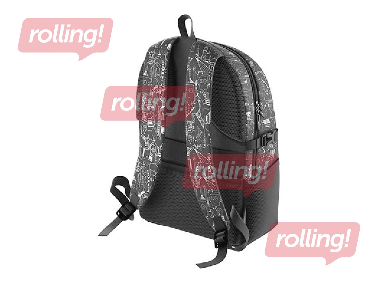 SALE Seljakott ErichKrause CityLine, must / valge