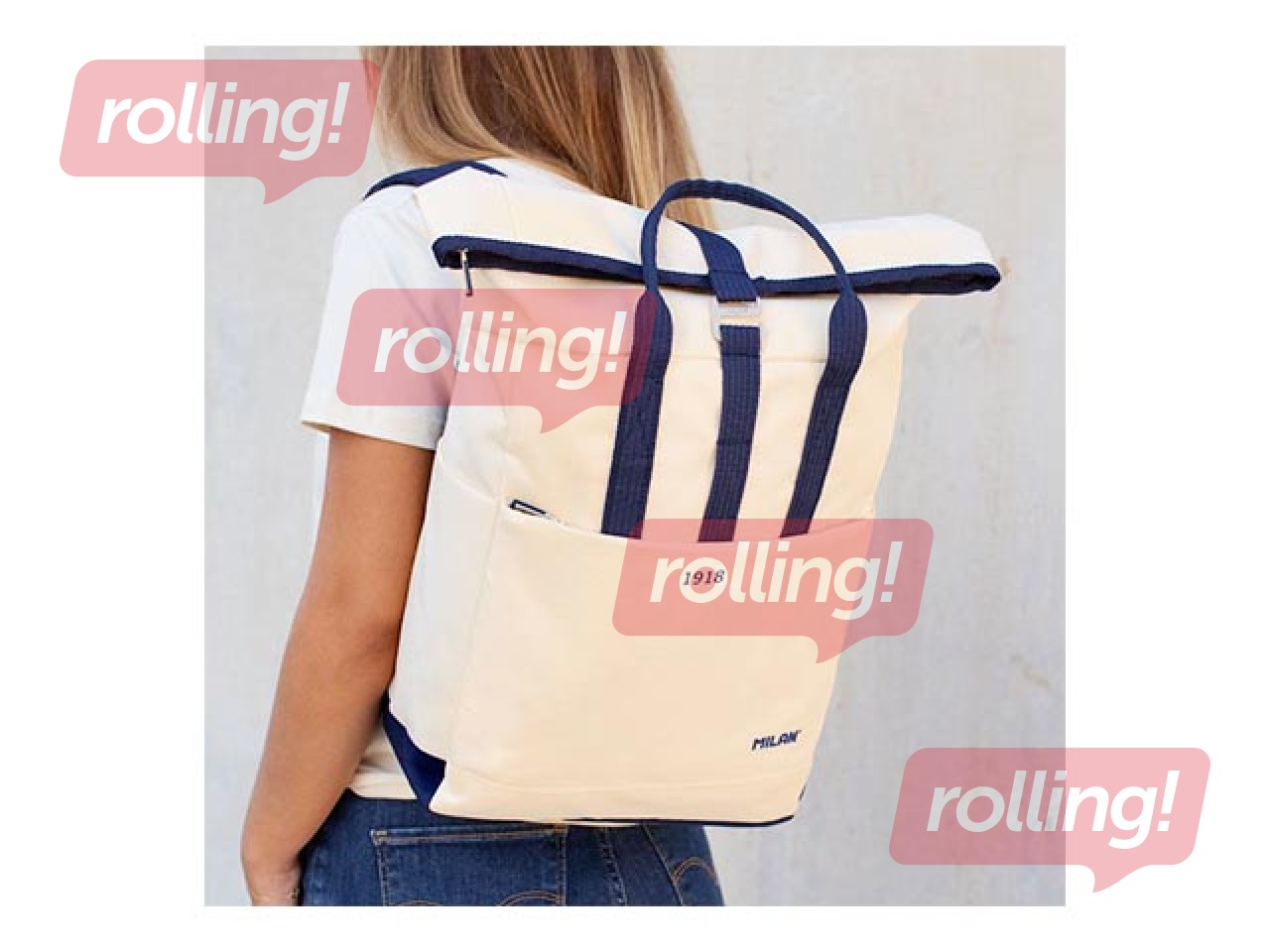 Mugursoma Milan Urban Top roll (10L) 1918, bēša