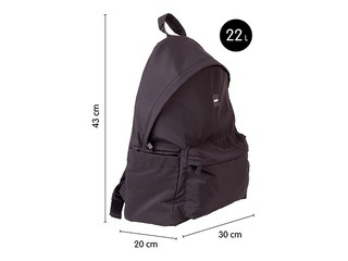 Mugursoma Milan (22L) Shadow, melna 