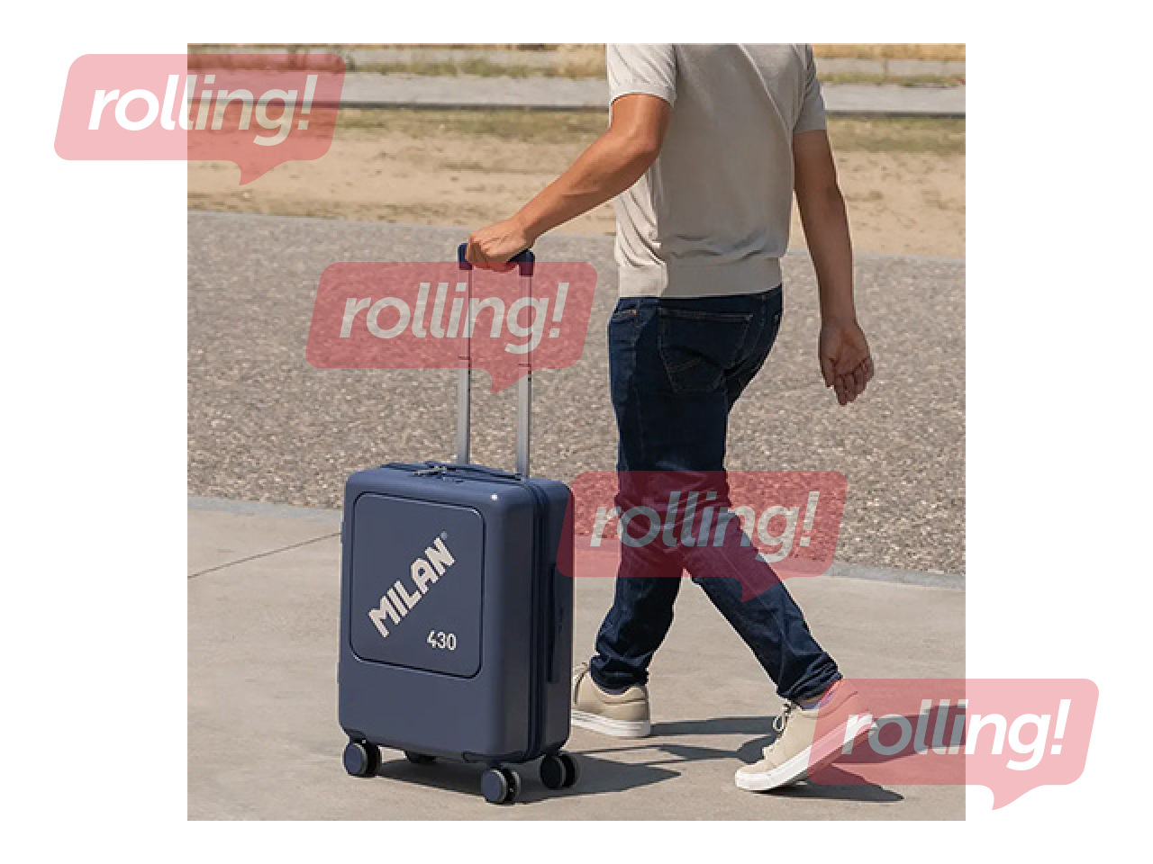 Koferis rokas bagāžai Milan, zils, 55x40x23cm