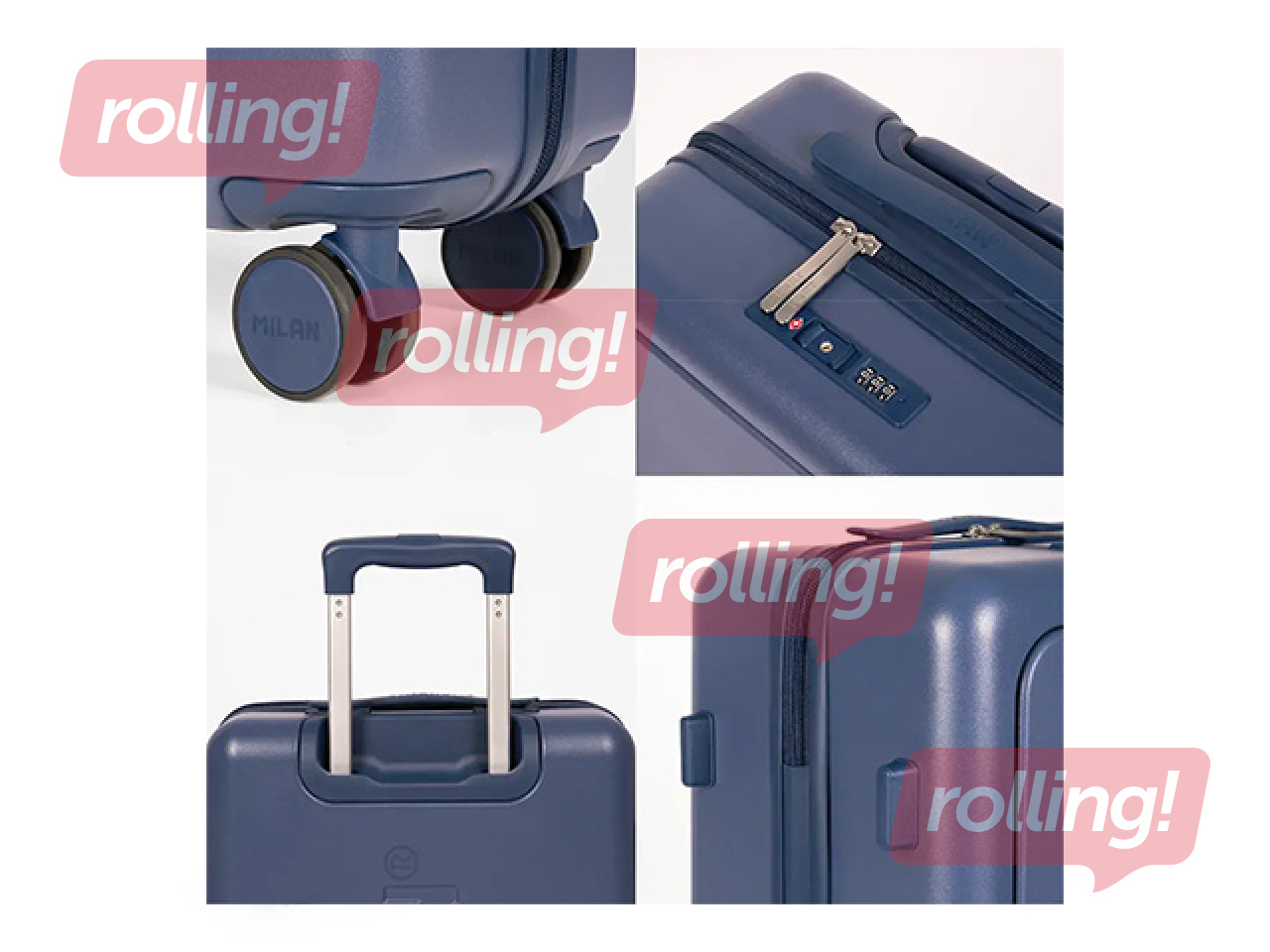Koferis rokas bagāžai Milan, zils, 55x40x23cm