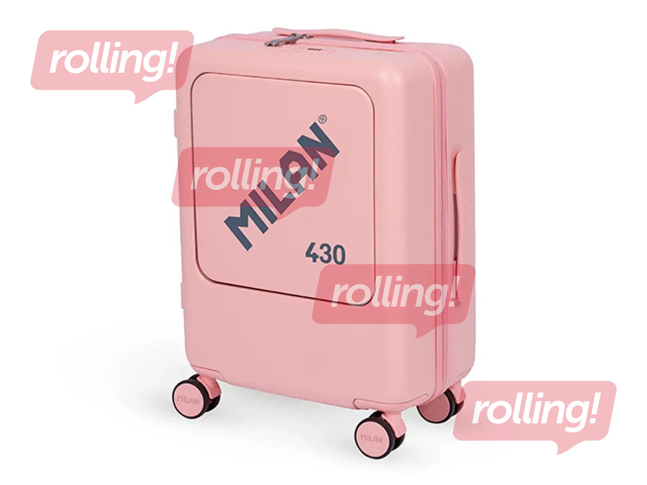 Carry-on suitcase Milan, pink, 55x40x23cm