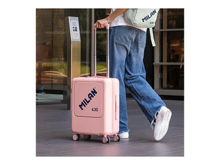 Carry-on suitcase Milan, pink, 55x40x23cm