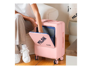 Carry-on suitcase Milan, pink, 55x40x23cm