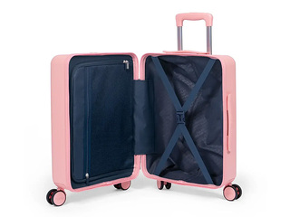 Carry-on suitcase Milan, pink, 55x40x23cm