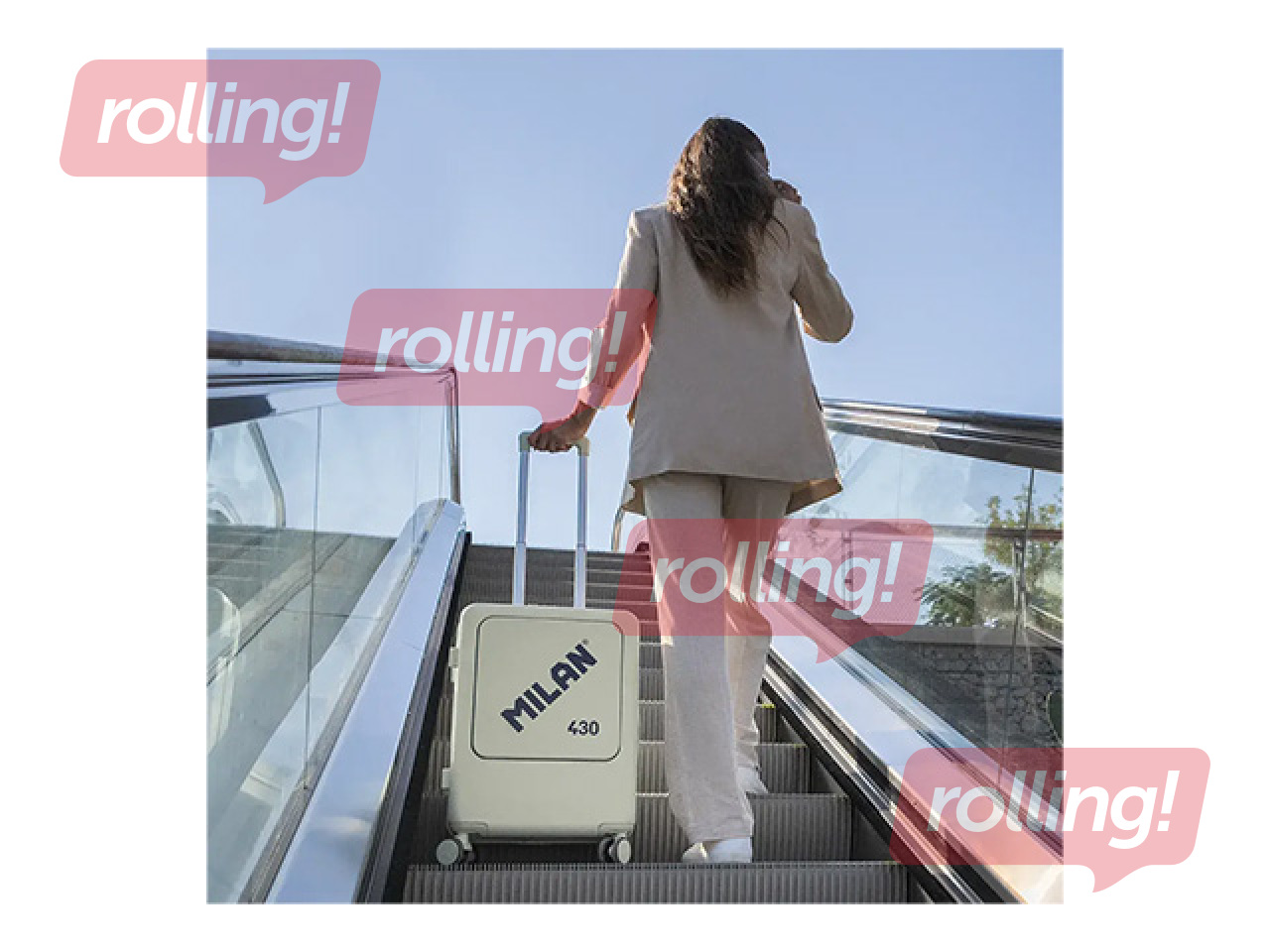 Koferis rokas bagāžai Milan, zaļš, 55x40x23cm