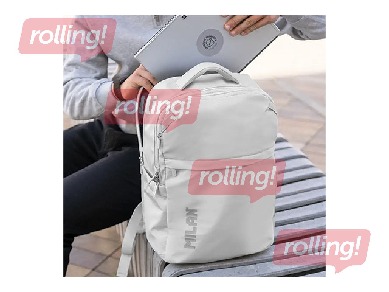 Backpack Milan, Shadow, grey, 25l