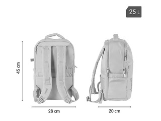Mugursoma Milan, Shadow, pelēka, 25l