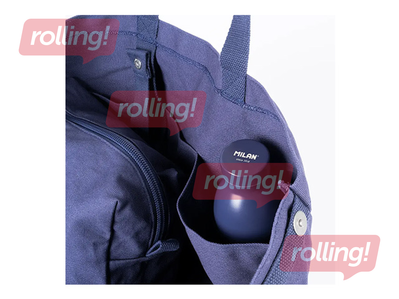 Large tote bag Milan, Gigante, blue