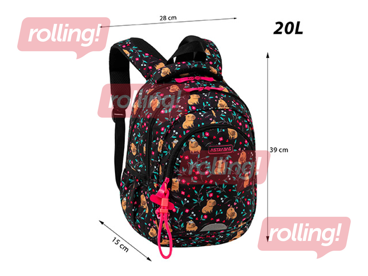 Backpack Astrabag Flowercapy, 20 L