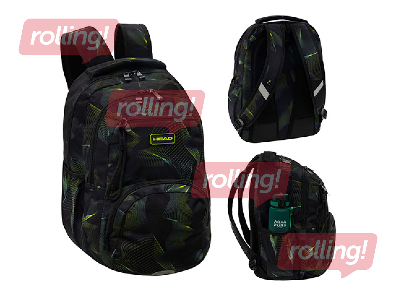 Mugursoma Head Green Wave, 25 L