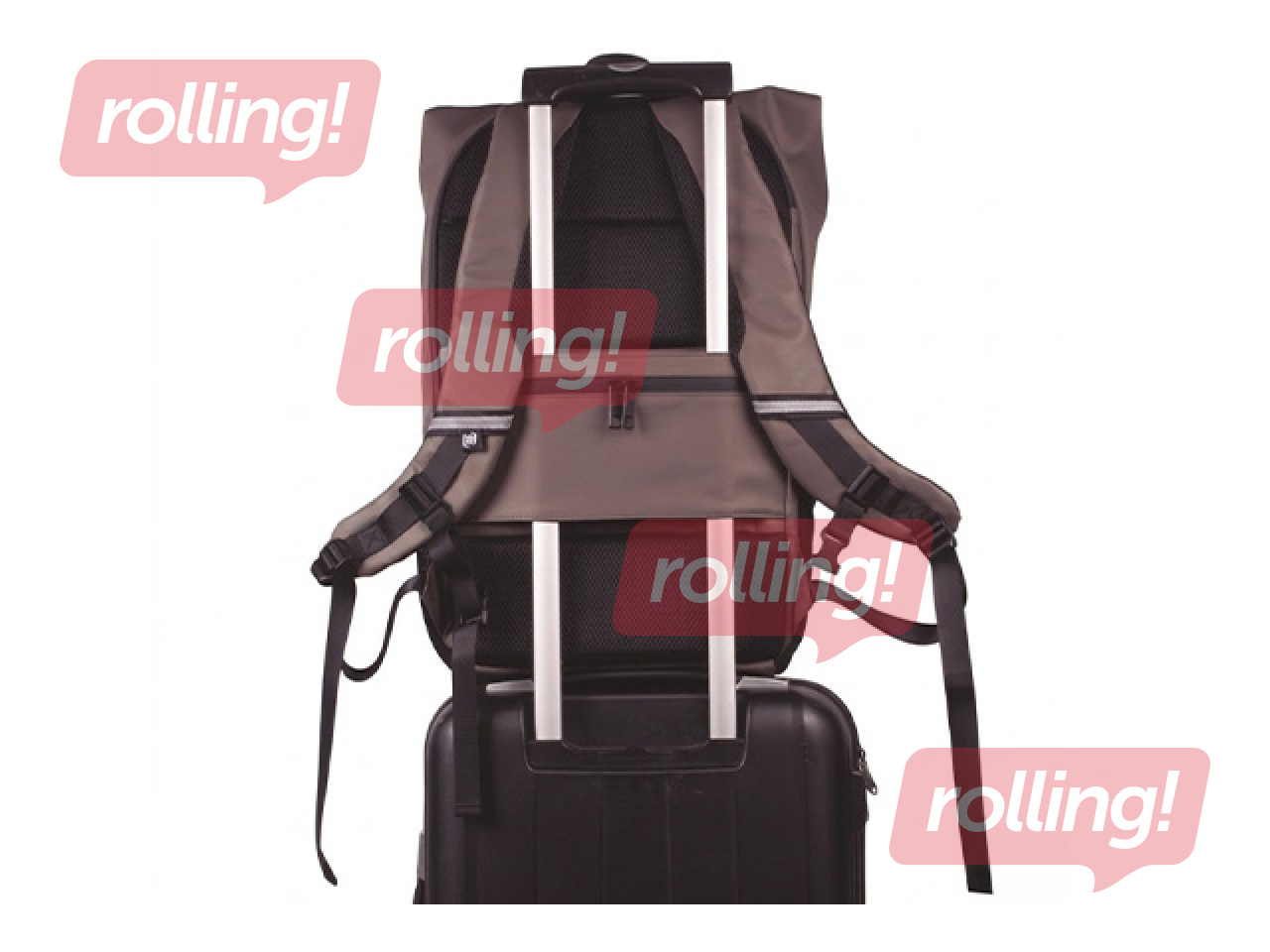 Backpack Oxford Identity Off Road Rolltop, 24 L, brown