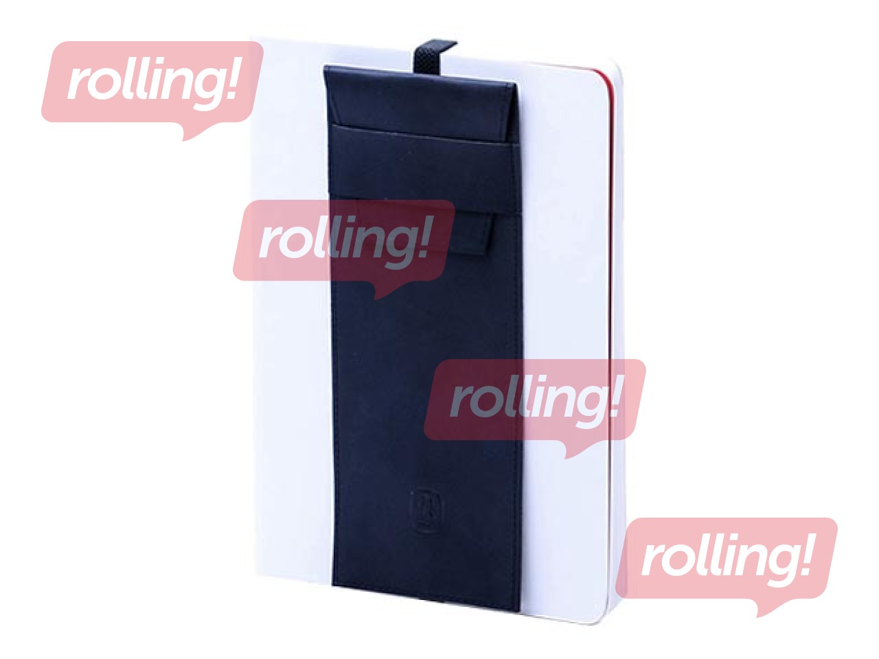 Pencil case, artificial leather, black