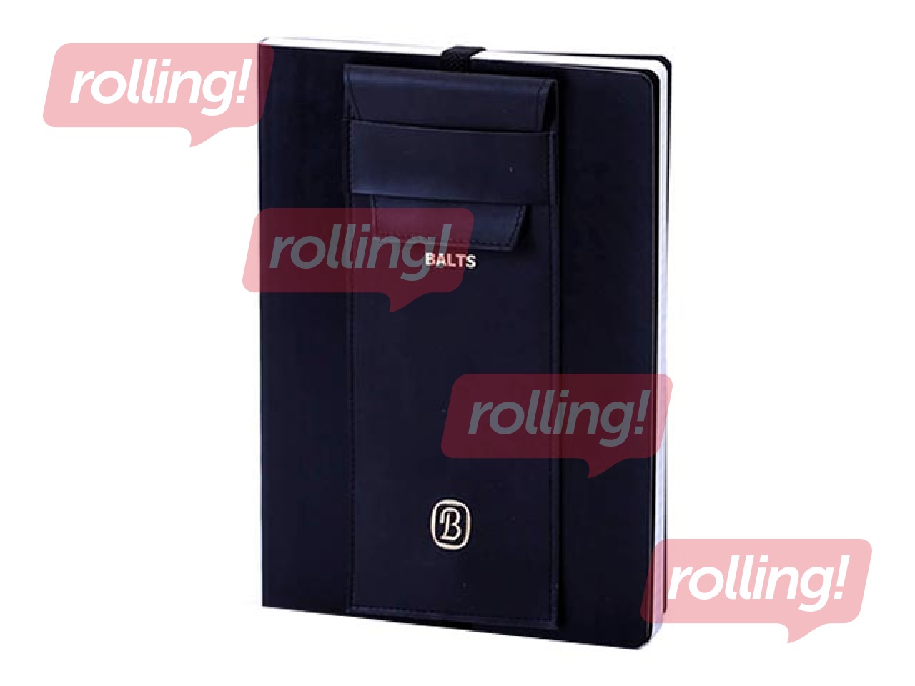 Pencil case, artificial leather, black