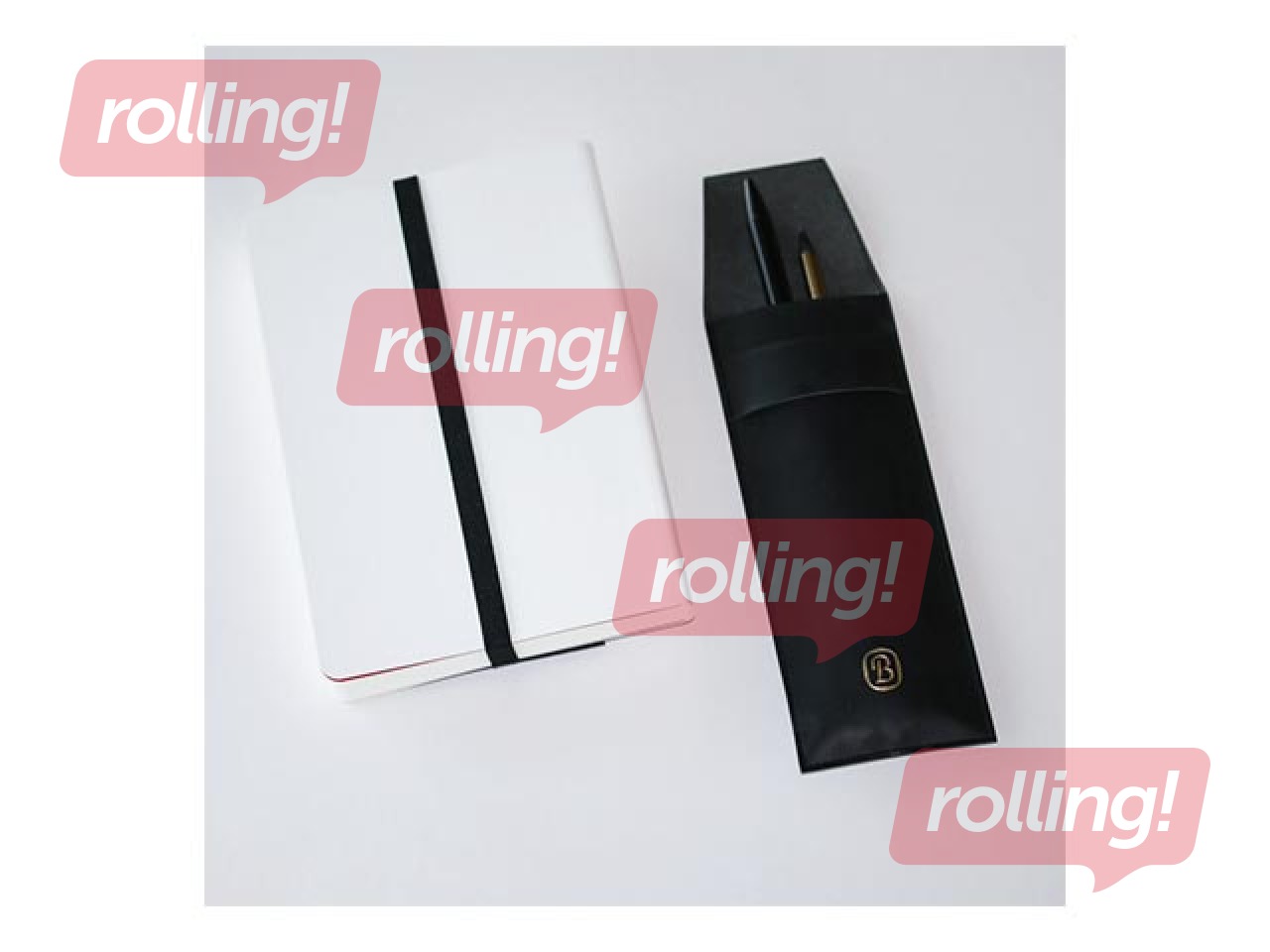 Pencil case, artificial leather, black