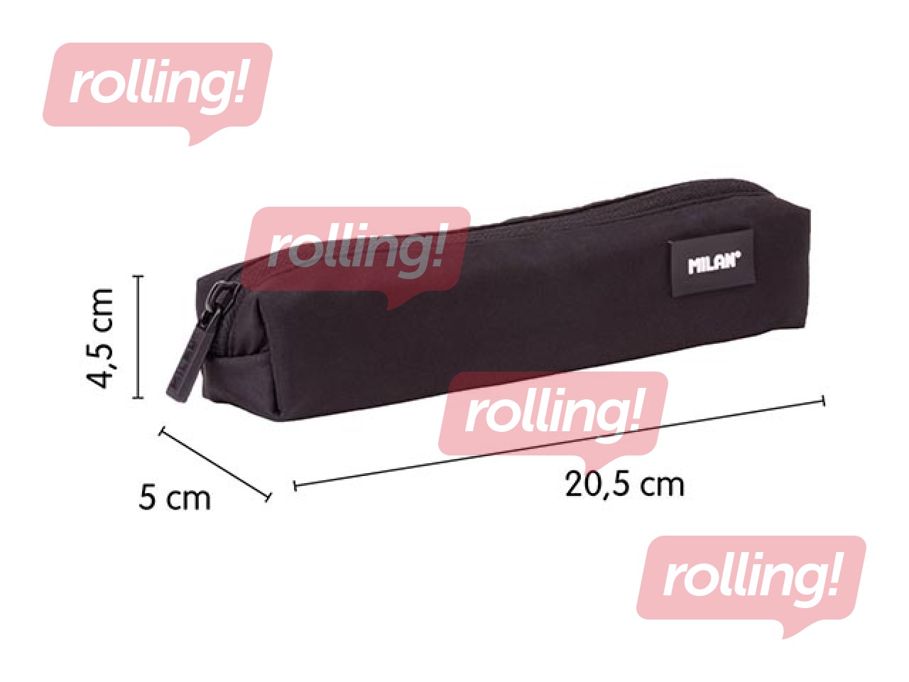 Pencil case Milan Mini Shadow, black