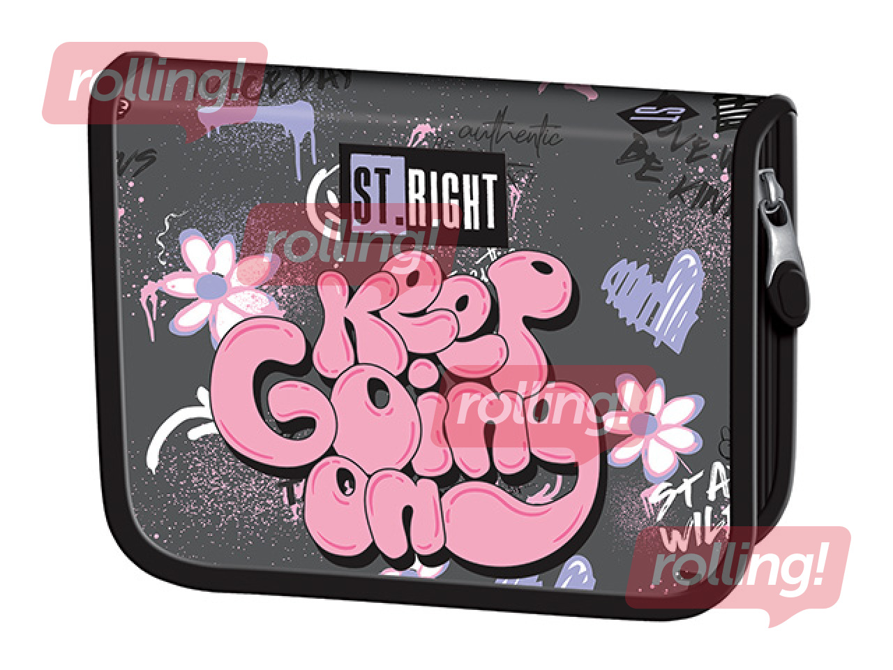 Пенал St.Right, Good Vibes, с клапанами