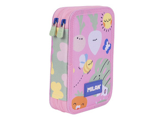 Pencil case Milan, Green&Grow, two-compartment, with accessories