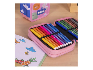 Pencil case Milan, Green&Grow, two-compartment, with accessories