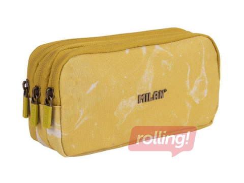 Pecil case Milan Lava, 3-zip, yellow