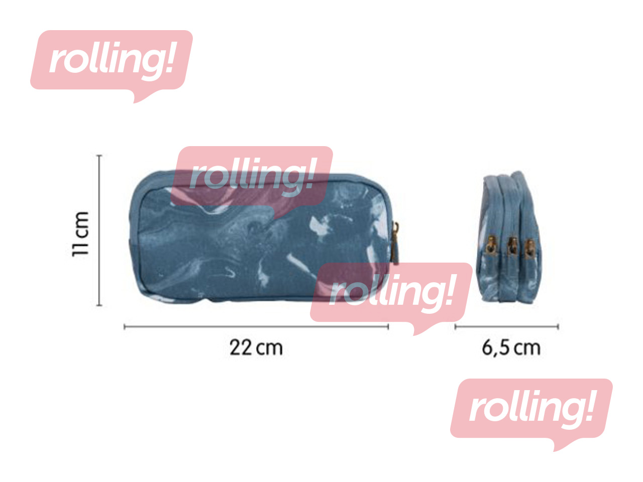 Penālis Milan Lava, 3-daļīgs, zils