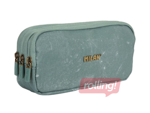 Pecil case Milan Lava, 3-zip, green