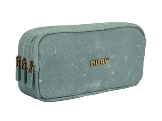 Pecil case Milan Lava, 3-zip, green