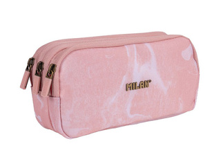 Pecil case Milan Lava, 3-zip, pink