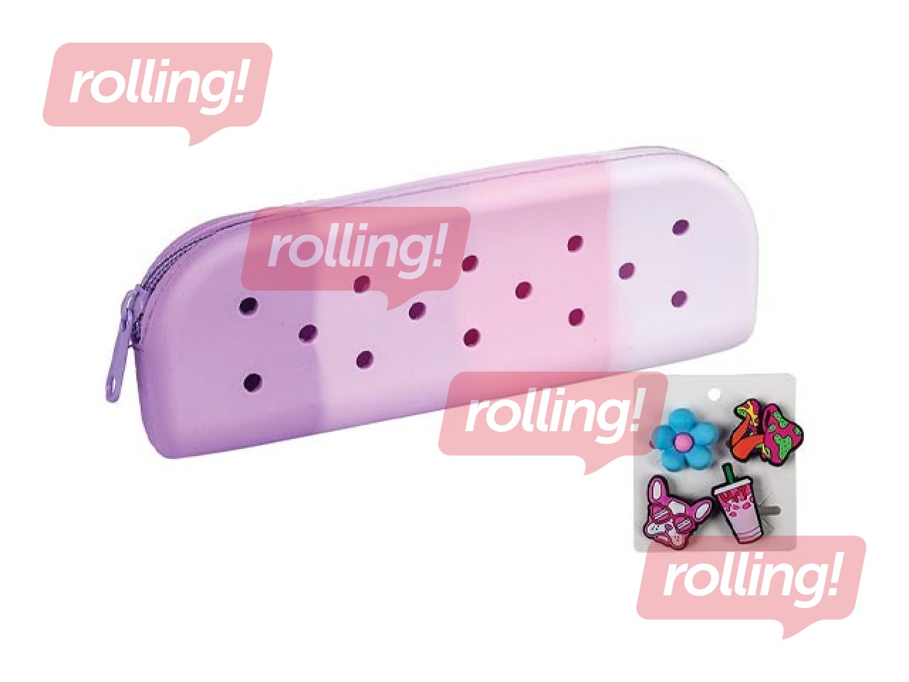 Penālis Charm, silikona, violets