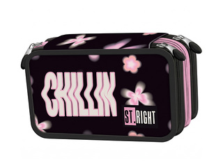Pencil case St.Right Flower Mood, 3-piece set with accessories