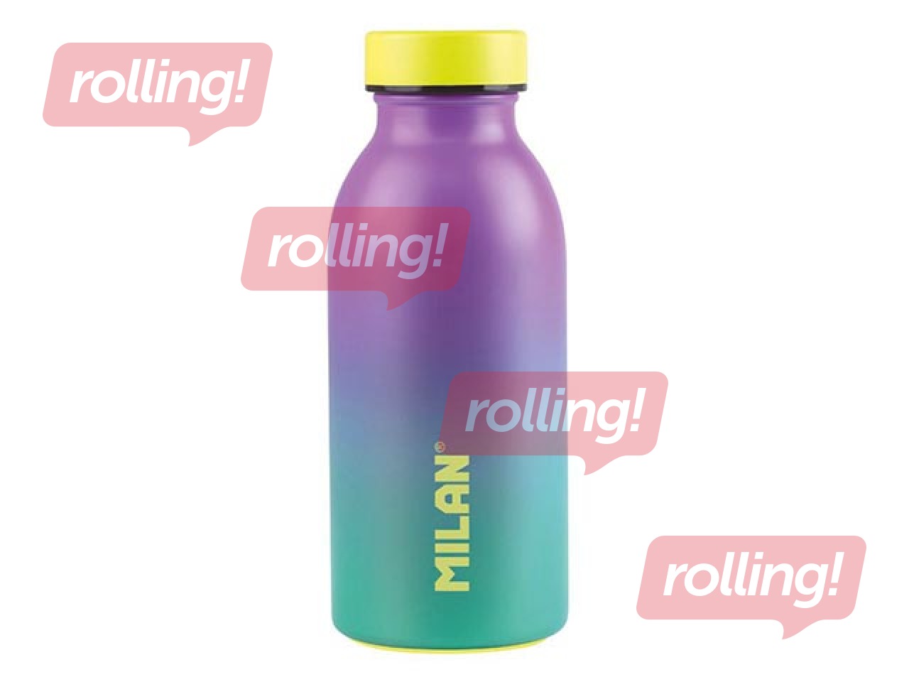Ūdens pudele Milan Sunset, 354ml, nerūsējošā tērauda, tirkīza- violetā krāsā