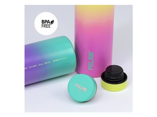 Ūdens pudele Milan Sunset, 354ml, nerūsējošā tērauda, tirkīza- violetā krāsā