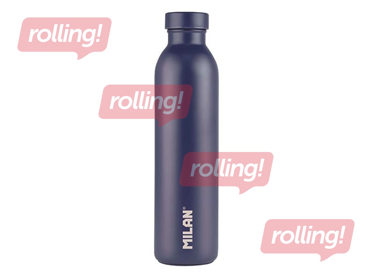 Ūdens pudele Milan 591ml, nerūsējošā tērauda, tumši zilā krāsā