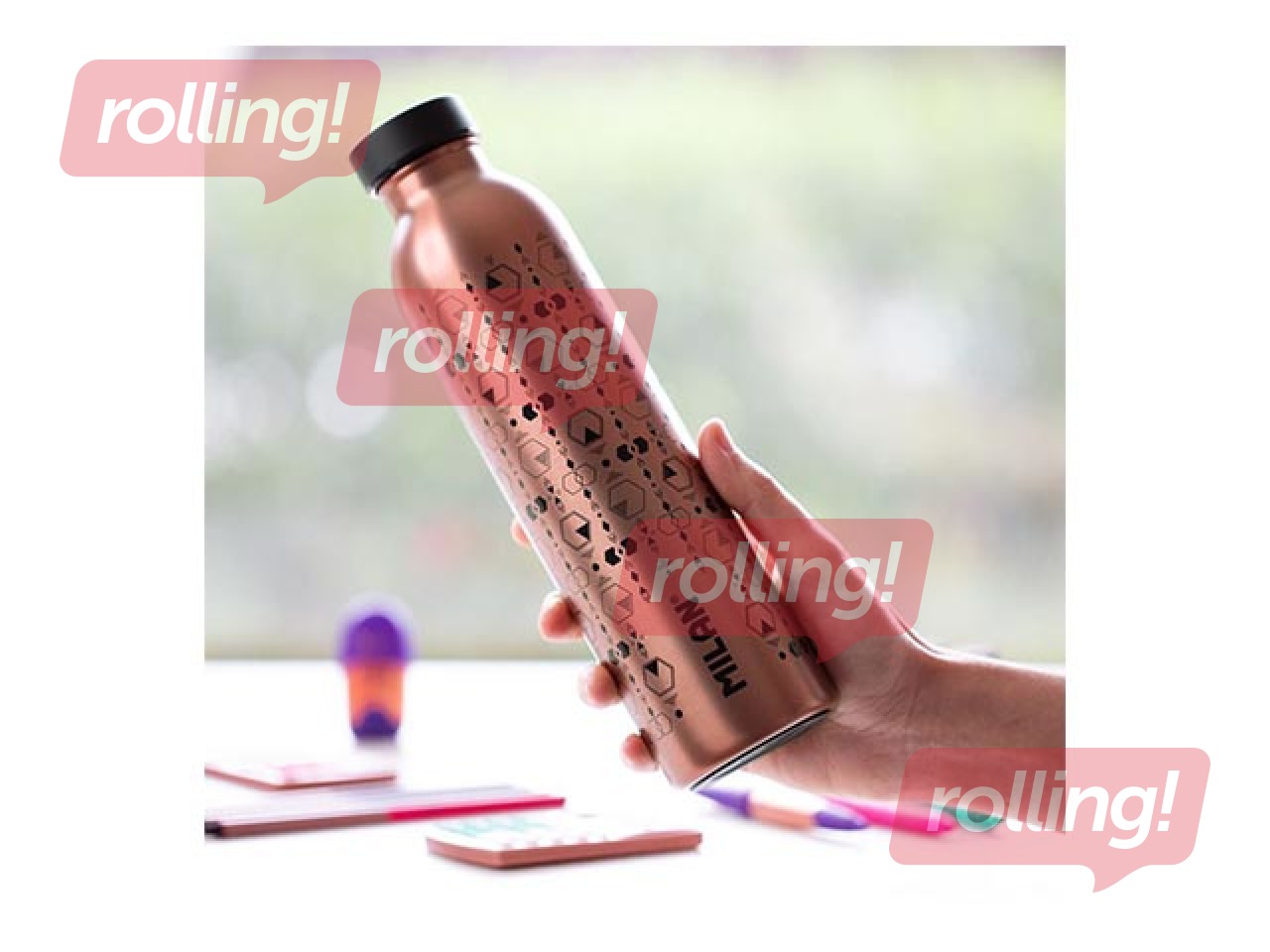 Ūdens pudele Milan Copper 591ml, nerūsējošā tērauda