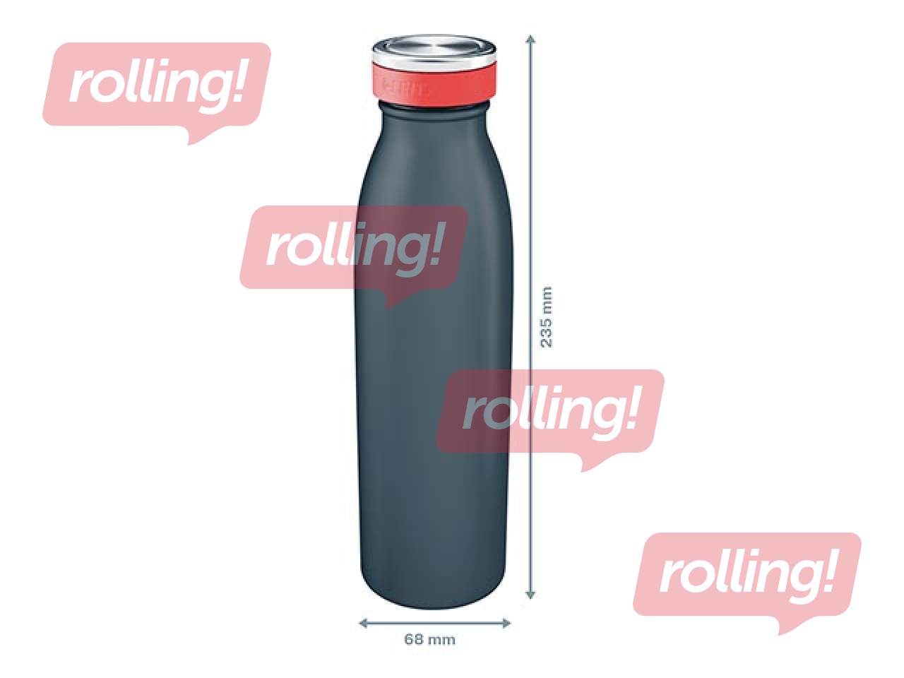 Термобутылка для воды Leitz Cosy, cерая, 500мл