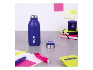 Бутылка для воды Milan Acid 350мл, нержавеющая сталь, синая
