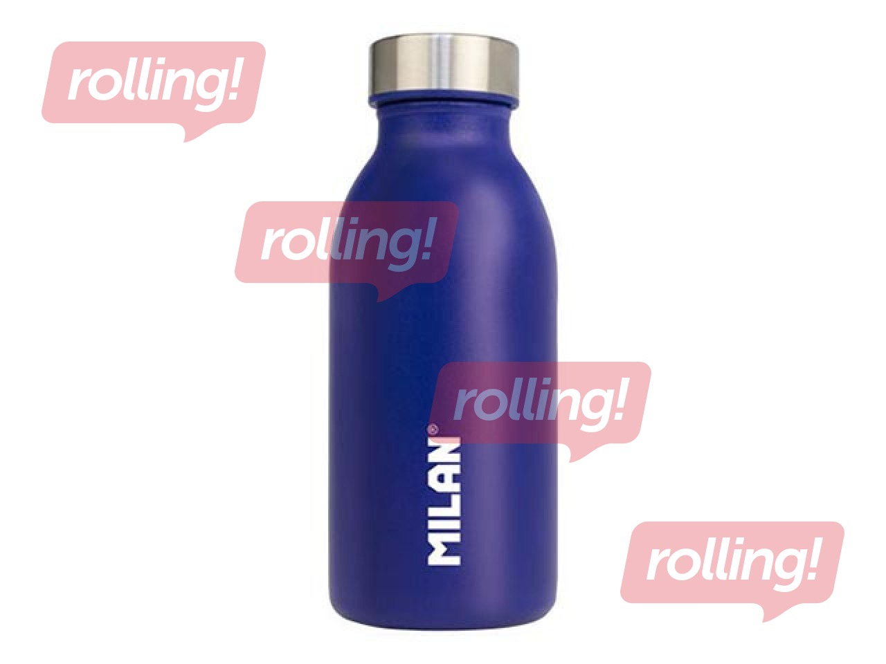 Ūdens pudele Milan Acid 350ml, nerūsējošā tērauda, zilā krāsā